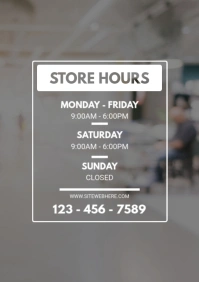 Business Opening Timings Sign