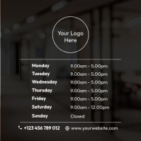 business operation working hours Instagram Post template