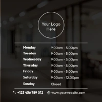 business operation working hours Instagram Post template