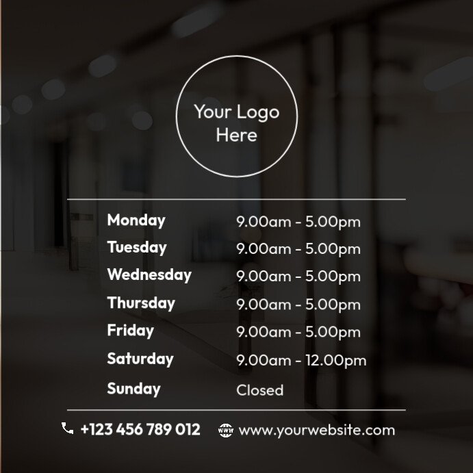 Operations Working Hour business operation working hours Template | PosterMyWall