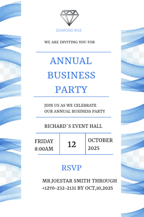 Annual Business Party Invitation Modelo | PosterMyWall