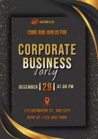 Business Party Invitation A4 template