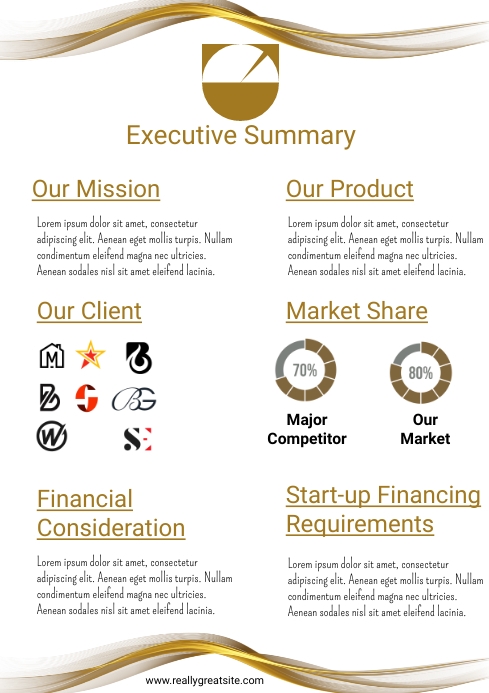 business plan a4,executive summary plan template