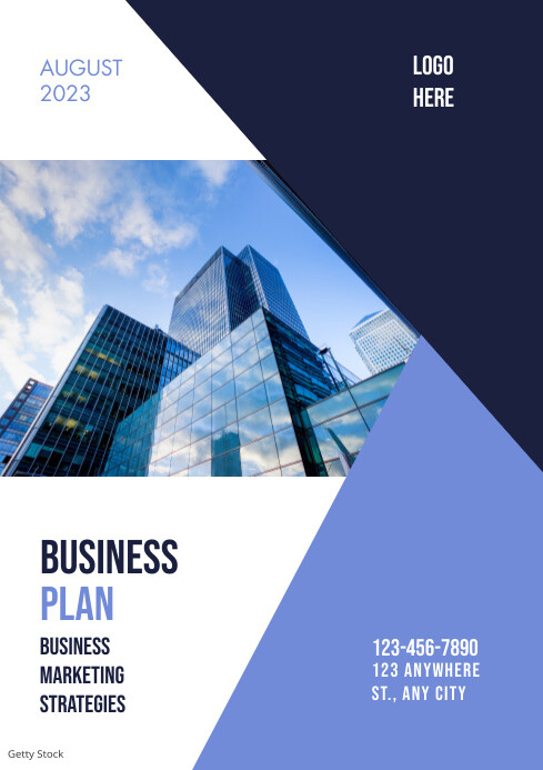 Business Plan Cover Page A4 template