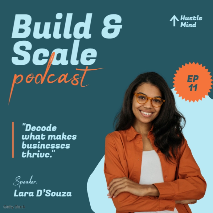 Business Podcast Cover Instagram Post Template | PosterMyWall