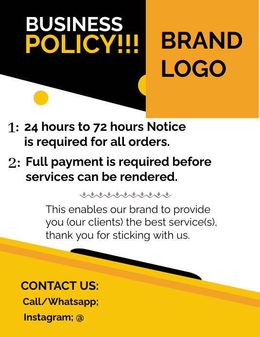 Business policy flyer Template | PosterMyWall