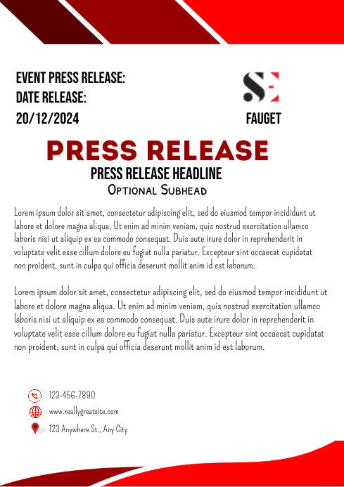 Business press release,business letterhead Template | PosterMyWall