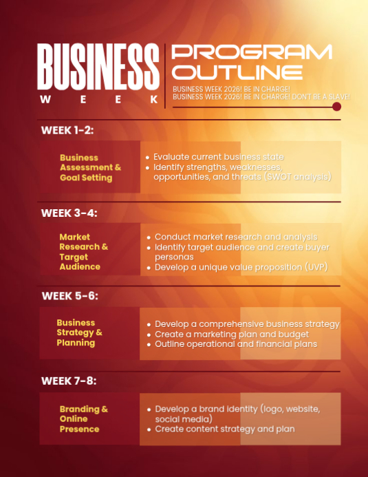 Copy of Business Program Outline | PosterMyWall