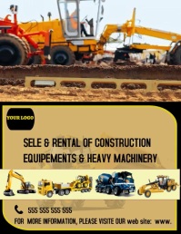 330+ heavy equipment rental flyer template design Customizable Design ...