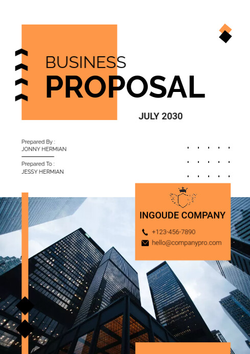 Business Proposal Book Cover a4 Template | PosterMyWall
