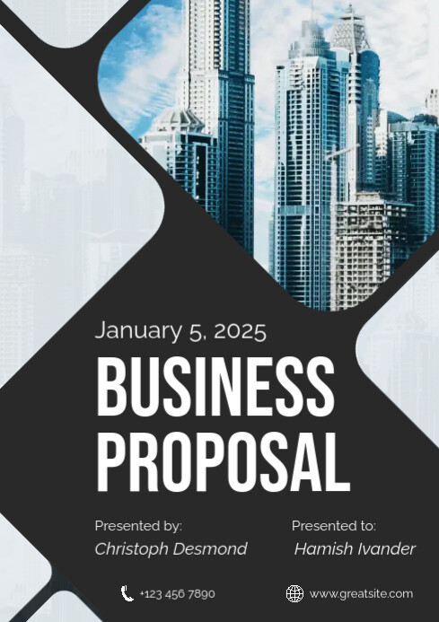Business Proposal Cover / Annual Report Cover Template | PosterMyWall