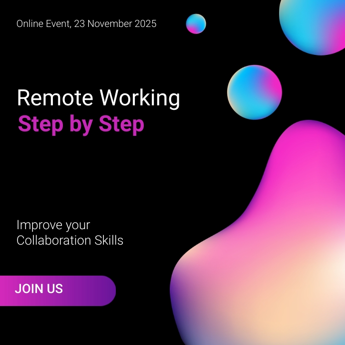 Business Remote Working Banner Template | PosterMyWall