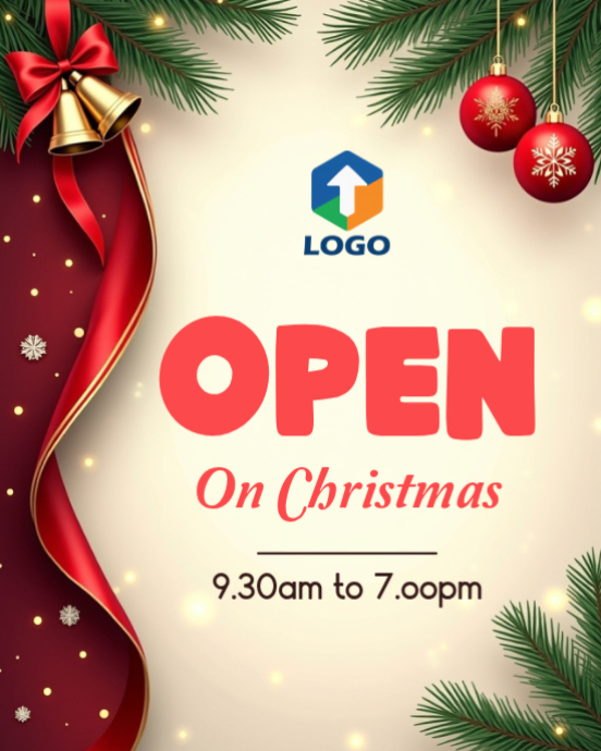 Copy of Business retail open on christmas closed for the holidays ...