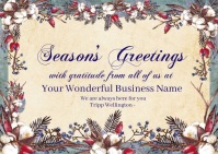 Business Season's Greeting Postcard Briefkaart template