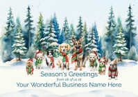 Business Season's Greetings Postcard Carte postale template
