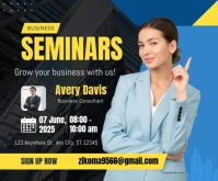 Business seminars Mittelgroßes Rechteck template