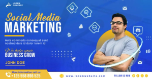 Azul Social Media Marketing Facebook Shared Image Template