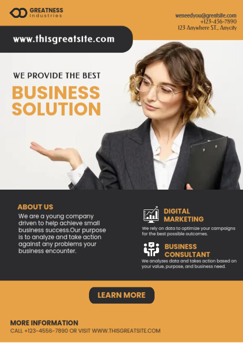 Business Solution Design Ads A4 template