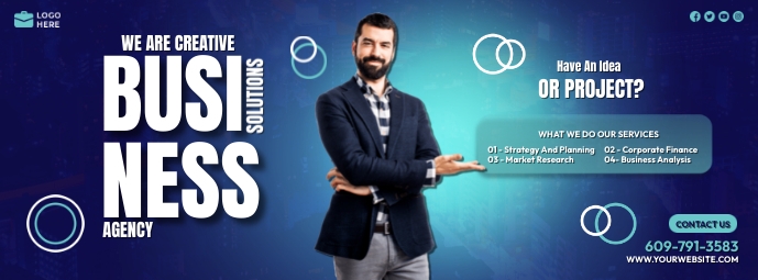 Business Solution Facebook Cover Photo template