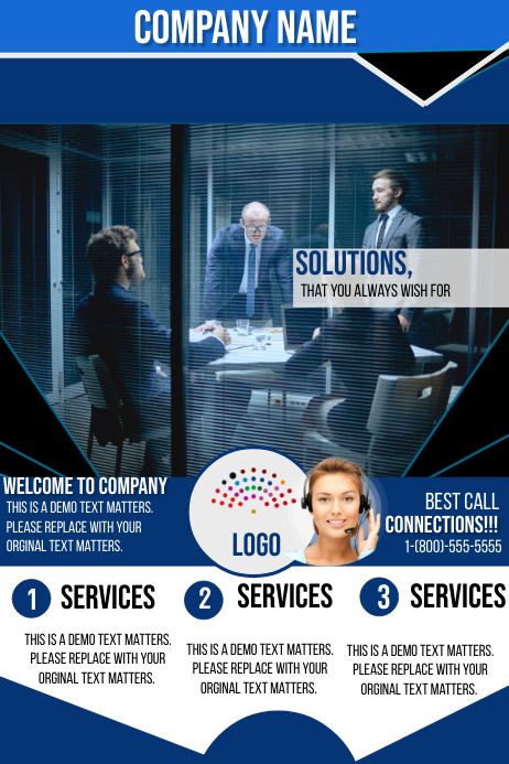 Solution Poster Examples Business Solution Template | PosterMyWall