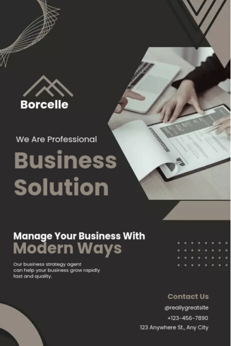 Solution Poster Examples Business Solution Poster Template | PosterMyWall