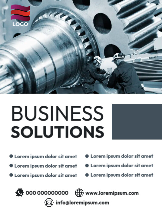 Solution Poster Examples Business solutions poster template | PosterMyWall