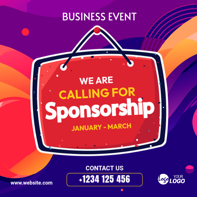 Business Sponsorship Event Instagram Post Template | PosterMyWall