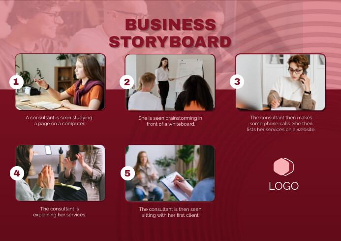 Storytelling Layout BUSINESS STORYBOARD Template | PosterMyWall