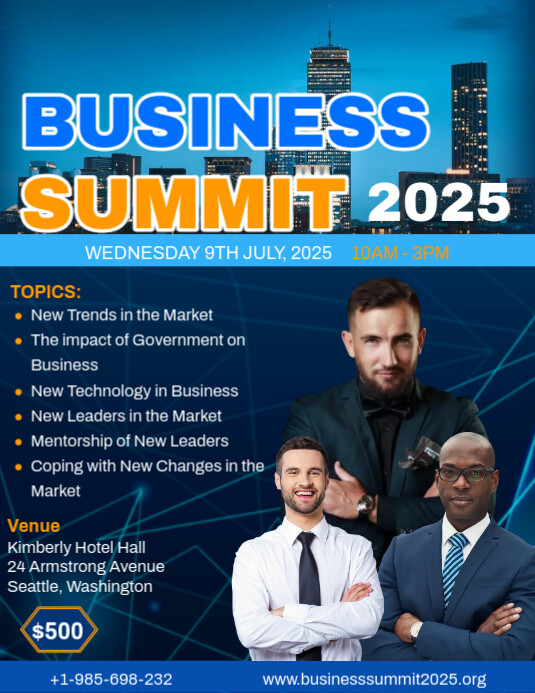 Business Summit Ad Flyer Template | PosterMyWall