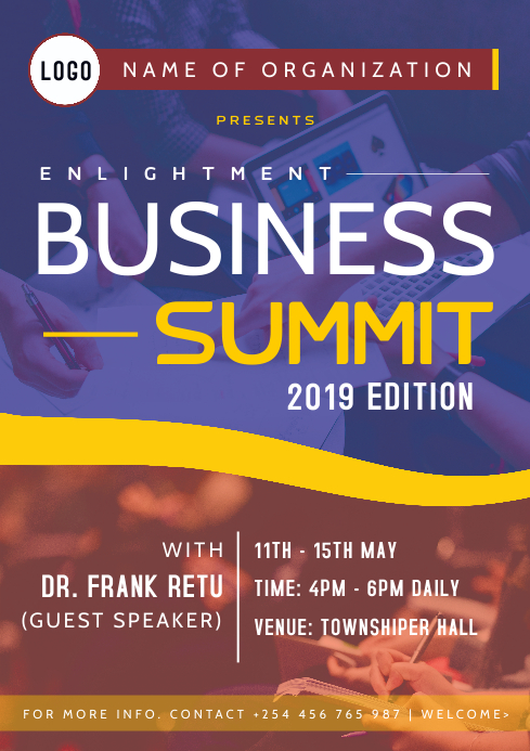 Summit Format Business Summit Template | PosterMyWall