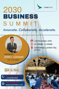 Business Summit Poster Template
