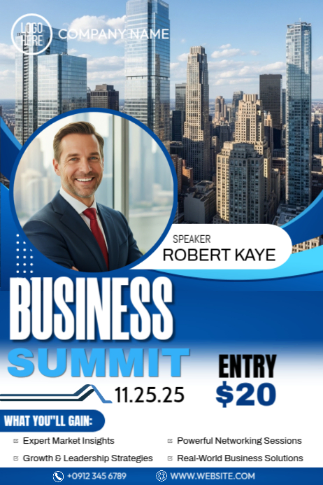 Summit Format BUSINESS SUMMIT TEMPLATE | PosterMyWall