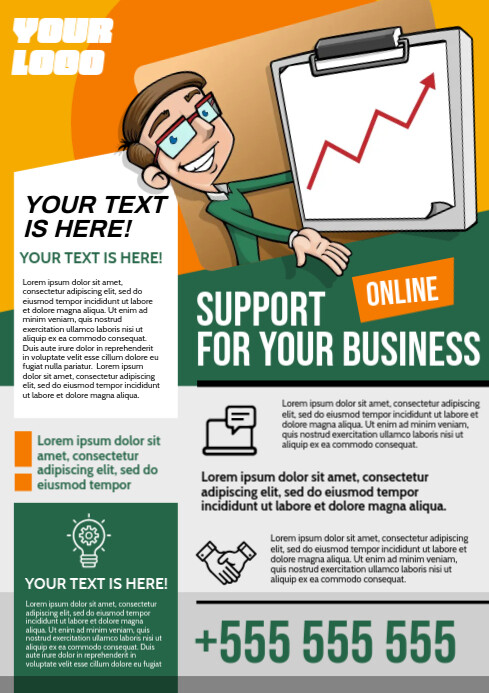 BUSINESS SUPPORT POSTER A4 Template | PosterMyWall