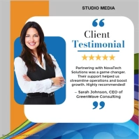 White Client Testimonial Instagram Post Template