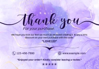 Business Thank You Card A2 template