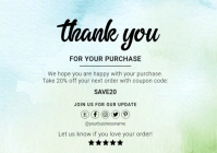 Business Thank you Card Template A2