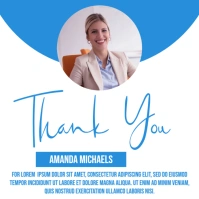 Business thank you note Publicación de Instagram template