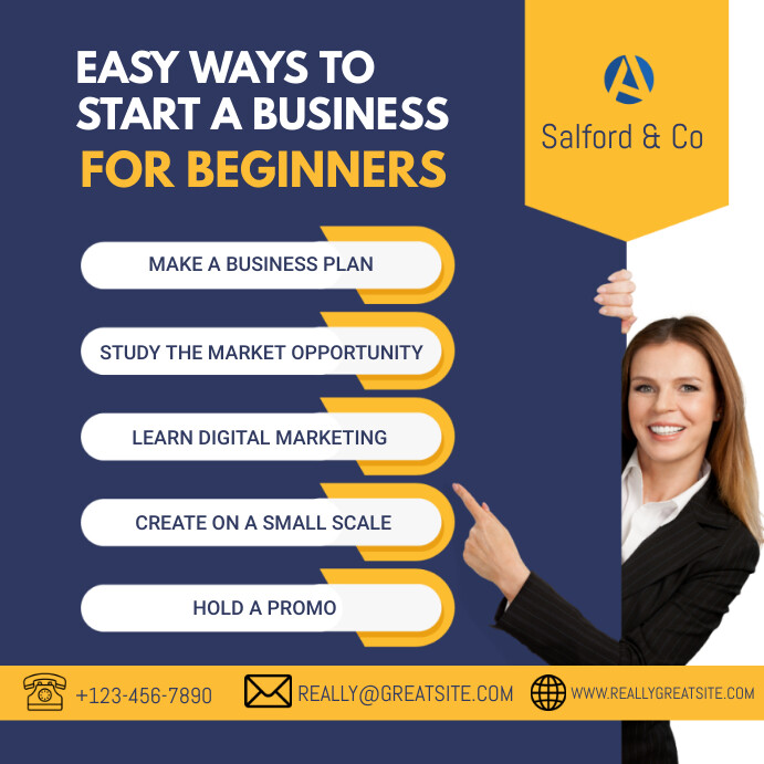 Business Tips Template | PosterMyWall