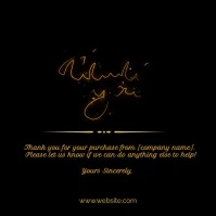 Amazing business thankyou animated golden template