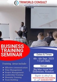 BUSINESS TRAINING sEMNAR A5 template