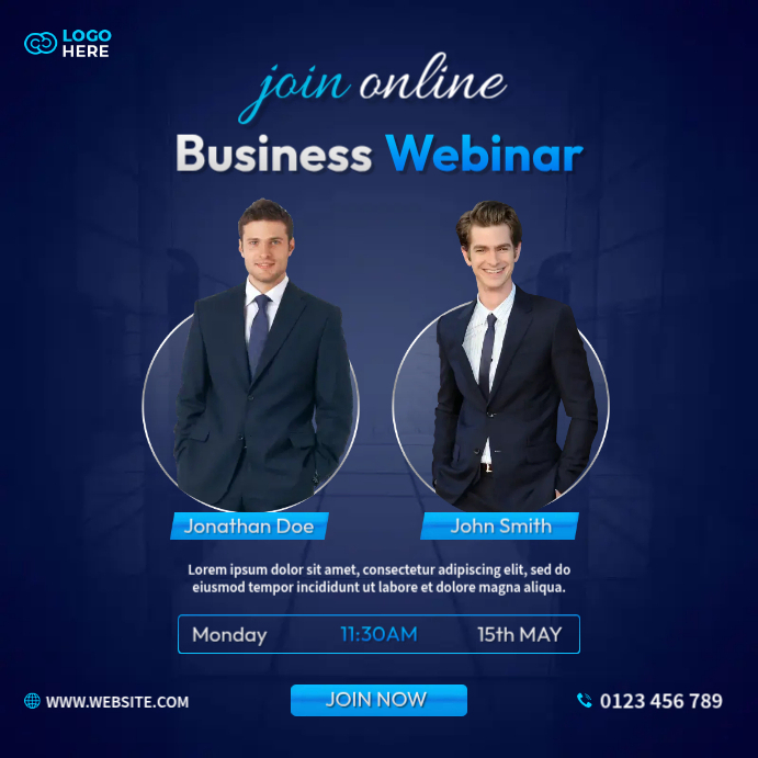 Copy of Business Webinar Ad Template | PosterMyWall