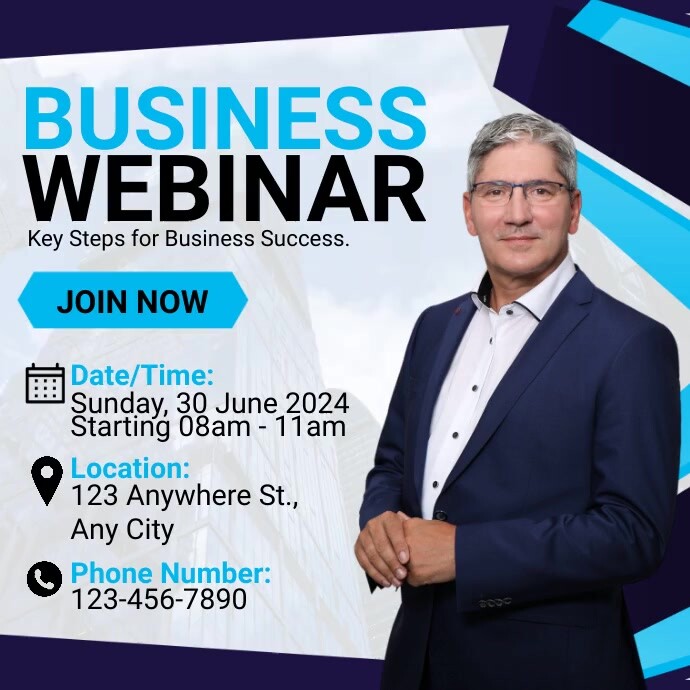 Copy of Business Webinar Ads | PosterMyWall