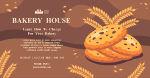 Pomarańczowy Bakery Promotion Facebook Shared Image Template
