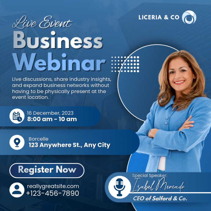 Business WEBINAR Template | PosterMyWall