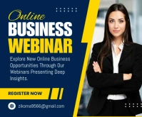 Business webinar Medium Rectangle template