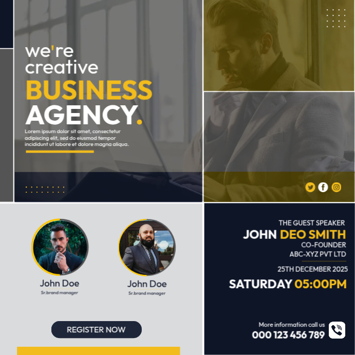 Business Webinar Template | PosterMyWall