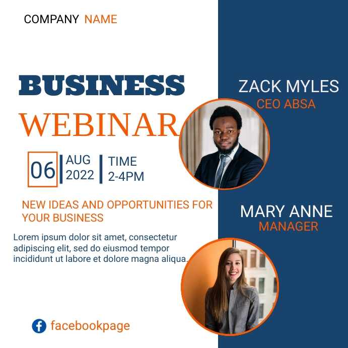 Business Webinar Template | PosterMyWall