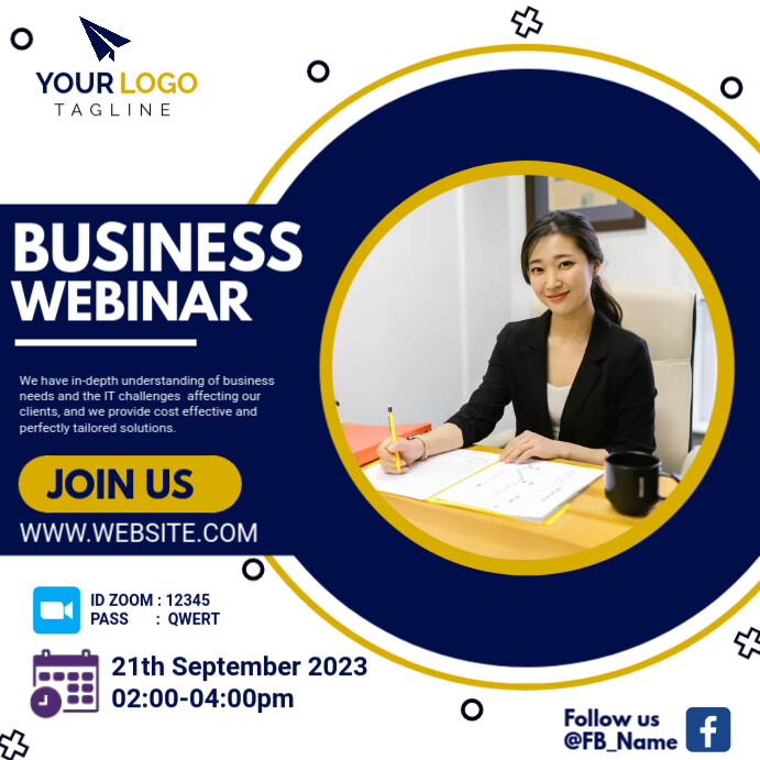 BUSINESS WEBINAR Template | PosterMyWall