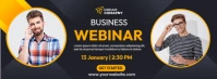 Business Webinar Flyer Fotografia de capa do Facebook template