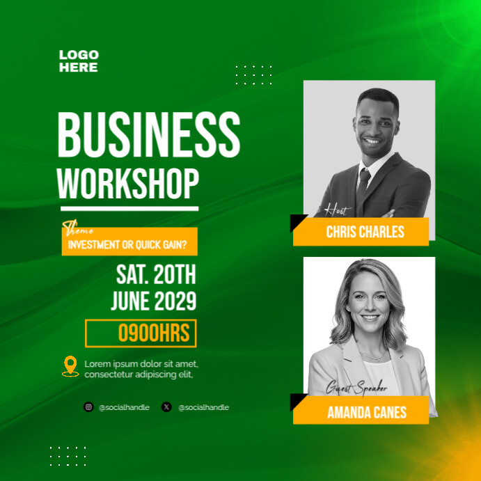 Copy of Business Webinar Flyer template | Business Seminar poster ...